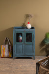 Grey Blue Vintage Cabinet <p>W:65cm D:36cm H:100cm </p>