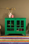 Green Vintage Wooden Cabinet <p>W:125cm D:49cm H:107cm </p>