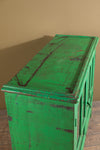 Green Vintage Wooden Cabinet <p>W:125cm D:49cm H:107cm </p>