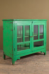 Green Vintage Wooden Cabinet <p>W:125cm D:49cm H:107cm </p>