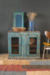 Vintage Pale Blue Wooden Cabinet <p>W:92cm D:57cm H:78cm </p>