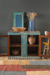 Vintage Pale Blue Wooden Cabinet <p>W:92cm D:57cm H:78cm </p>