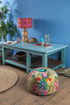 Light Blue Vintage Coffee Table <p>W:146cm D:88cm H:60cm </p>