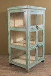 Vintage Pale Blue Display Cabinet <p>W:72cm D:57cm H:133cm </p>