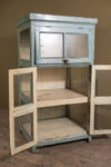 Vintage Pale Blue Display Cabinet <p>W:72cm D:57cm H:133cm </p>