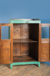 Vintage Turquoise Wooden Cabinet <p>W:64cm D:38cm H:103cm </p>