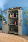 Slate Grey Vintage Cabinet <p>W:86cm D:43cm H:166cm </p>