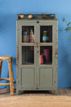 Slate Grey Vintage Cabinet <p>W:86cm D:43cm H:166cm </p>