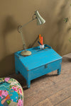 Blue Vintage Low Desk <p>W:70cm D:47cm H:45cm </p>