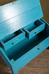 Blue Vintage Low Desk <p>W:70cm D:47cm H:45cm </p>