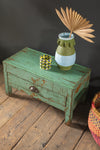 Vintage Light Green Side Table <p>W:56cm D:27cm H:31cm </p>