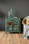 Vintage Blue Display Cabinet <p>W:63cm D:40cm H:69cm </p>