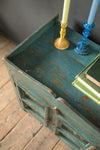 Vintage Blue Display Cabinet <p>W:63cm D:40cm H:69cm </p>