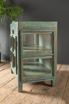 Vintage Blue Display Cabinet <p>W:63cm D:40cm H:69cm </p>