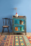 Vintage Light Blue Side Cabinet <p>W:66cm D:44cm H:90cm </p>