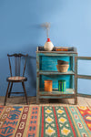 Vintage Light Blue Side Cabinet <p>W:66cm D:44cm H:90cm </p>