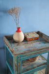 Vintage Light Blue Side Cabinet <p>W:66cm D:44cm H:90cm </p>