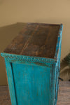 Vintage Blue Glazed Cabinet <p>W:80cm D:49cm H:128cm </p>