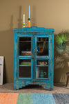 Vintage Blue Glazed Cabinet <p>W:80cm D:49cm H:128cm </p>