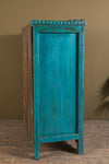 Vintage Blue Glazed Cabinet <p>W:80cm D:49cm H:128cm </p>