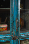 Vintage Blue Glazed Cabinet <p>W:80cm D:49cm H:128cm </p>