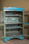 Vintage Blue Glazed Cabinet <p>W:80cm D:49cm H:128cm </p>