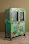 Vintage Green Wooden Cabinet <p>W:78cm D:36cm H:112cm </p>