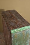 Vintage Green Wooden Cabinet <p>W:78cm D:36cm H:112cm </p>