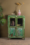 Vintage Green Wooden Cabinet <p>W:78cm D:36cm H:112cm </p>