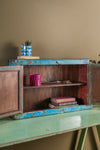 Blue Mirrored Vintage Wall Cabinet <p>W:64cm D:17cm H:39cm </p>