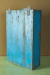 Turquoise Vintage Wall Showcase <p>W:37cm D:15cm H:62cm </p>