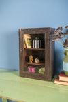 Dark Wooden Vintage Wall Showcase <p>W:33cm D:14cm H:49cm </p>