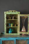 Pale Green Vintage Wall Showcase <p>W:49cm D:16cm H:77cm </p>