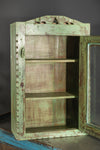 Pale Green Vintage Wall Showcase <p>W:49cm D:16cm H:77cm </p>