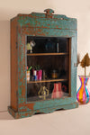 Vintage Blue Wall Showcase <p>W:57cm D:17cm H:80cm </p>