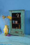 Blue Vintage Wall Showcase <p>W:48cm D:20cm H:78cm </p>