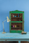 Vintage Green Wall Showcase <p>W:62cm D:16cm H:98cm </p>