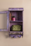 Purple Vintage Wall Showcase <p>W:32cm D:16cm H:69cm </p>