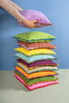 Papaya Block Colour Cotton Cushion Cover