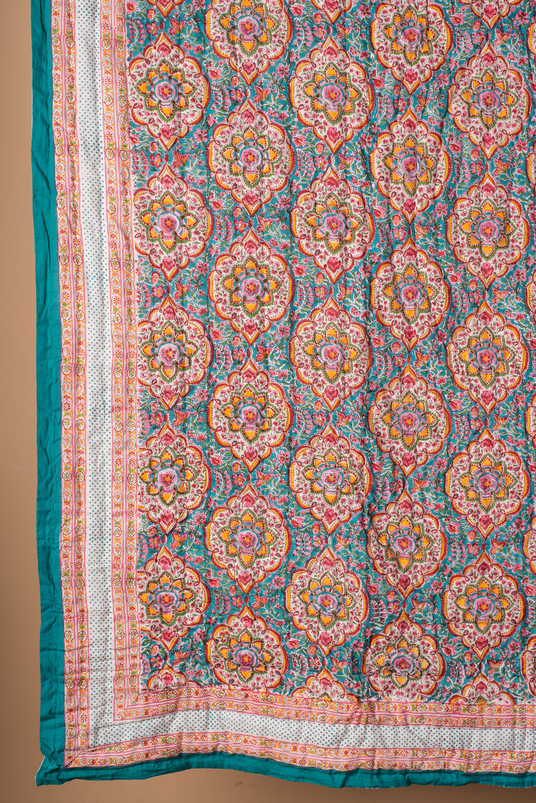 Colourful Block Print Cotton Quilt – Ian Snow Ltd