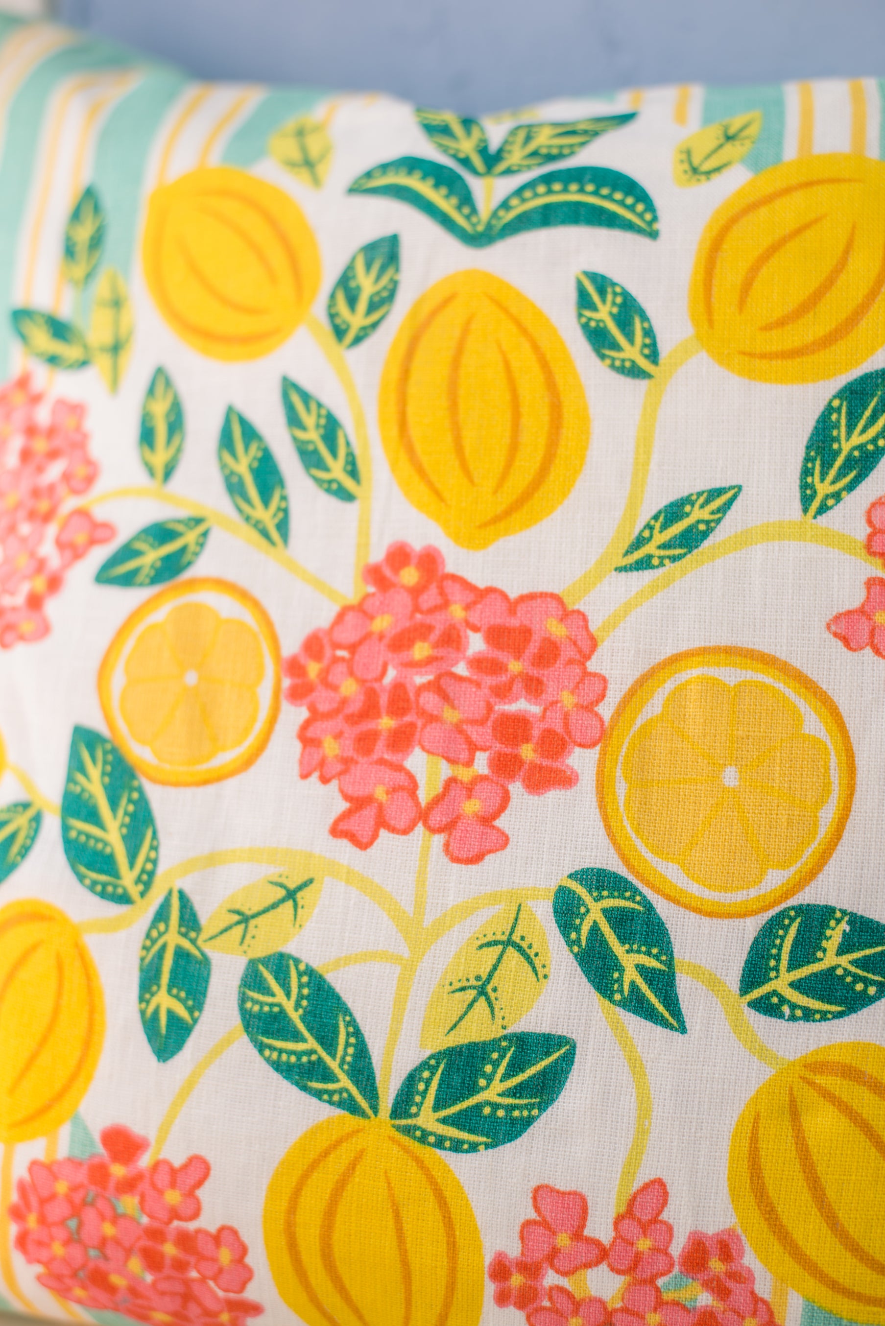 Lemon throws shop and cushions