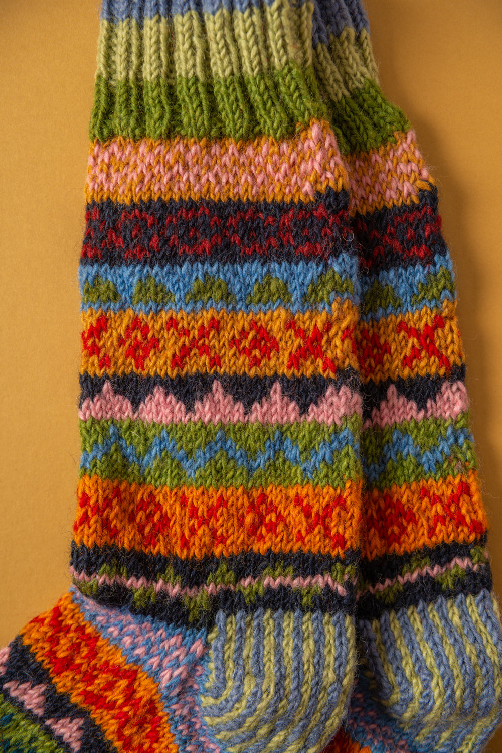 Hand Knitted Wool Women's Socks, Cosy Vintage Woolen Socks, Gift