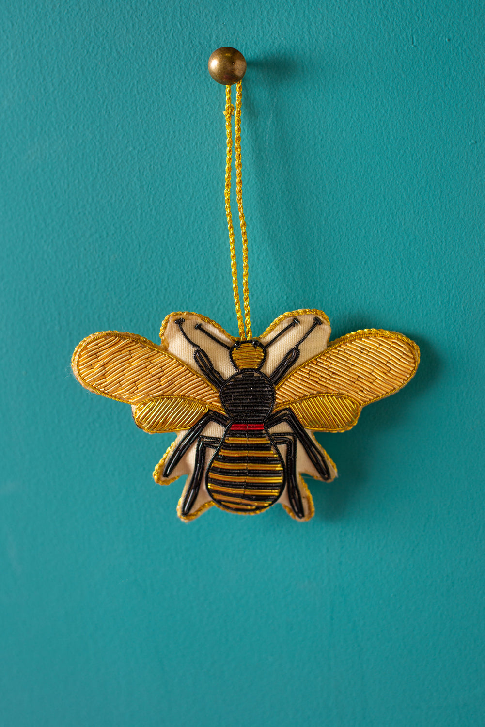 Embroidered Bees Footstool – Ian Snow Ltd